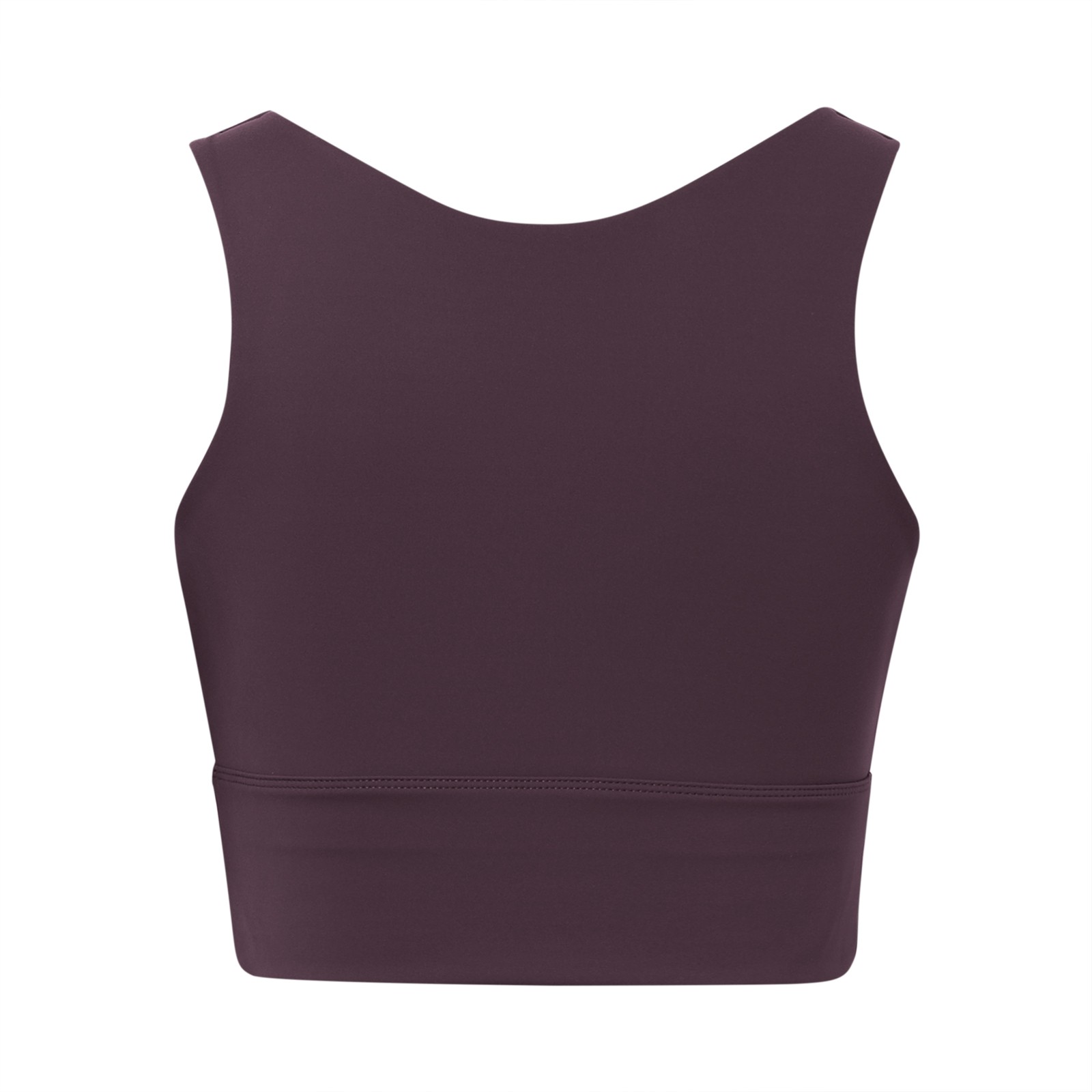 thumbnail image 4 of Sujetador deportivo de cuello alto para mujer - Largo, impacto medio, sin aros, acolchado, camiseta corta para yoga/gimnasio - Tallas S-XL, 4 of 8